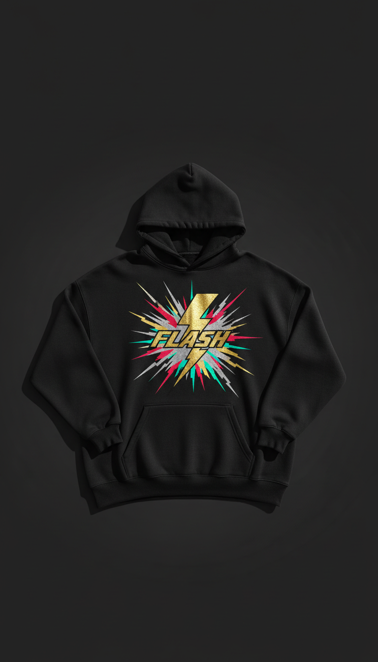 Gold Flash Oversized Statement Hoodie
