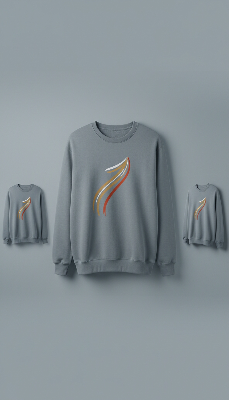 Slate Mist Crewneck with Motivational Graphic