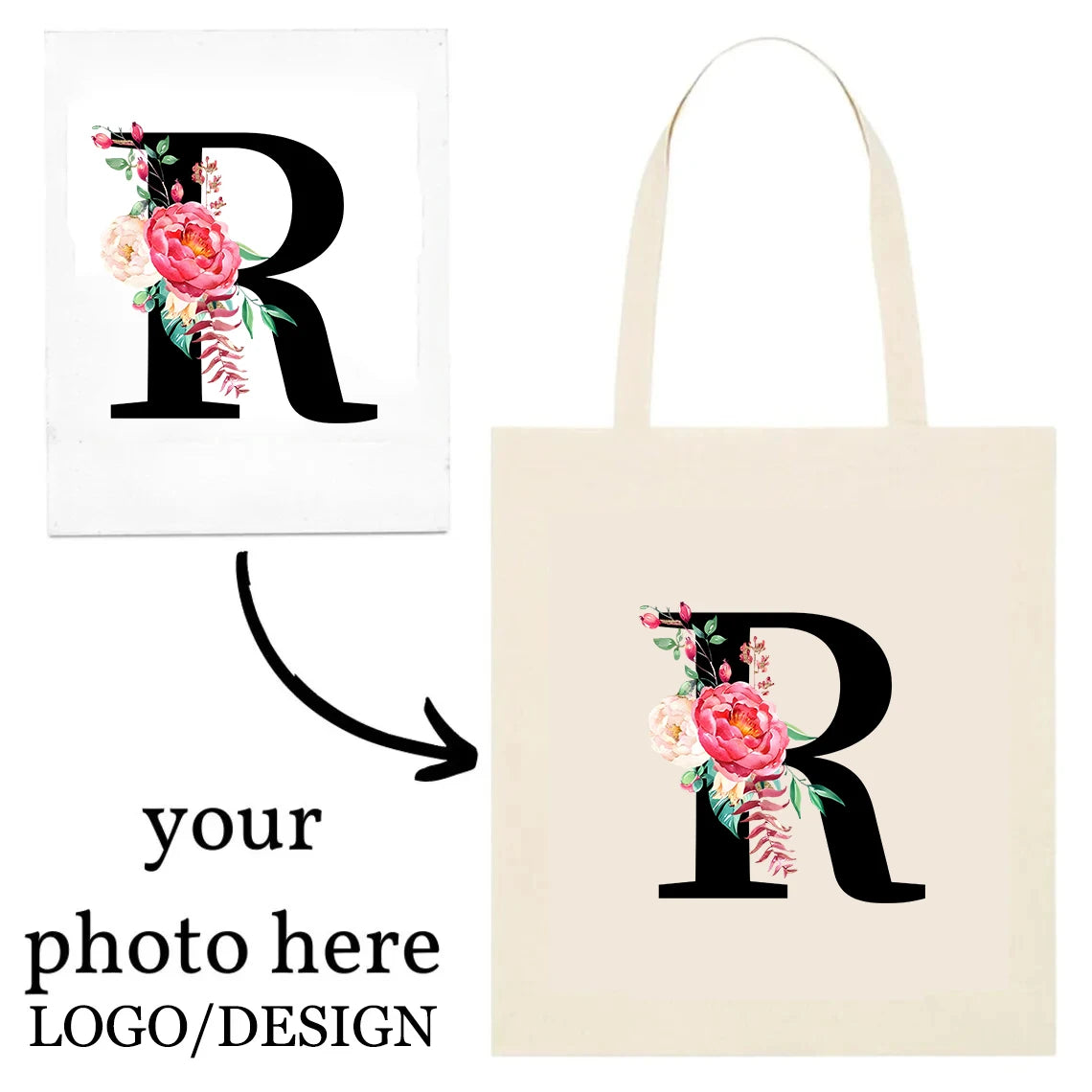 Custom Canvas Tote Bags – 10 Pack