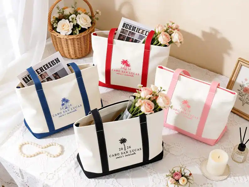Personalized Photo & Text Tote Bag