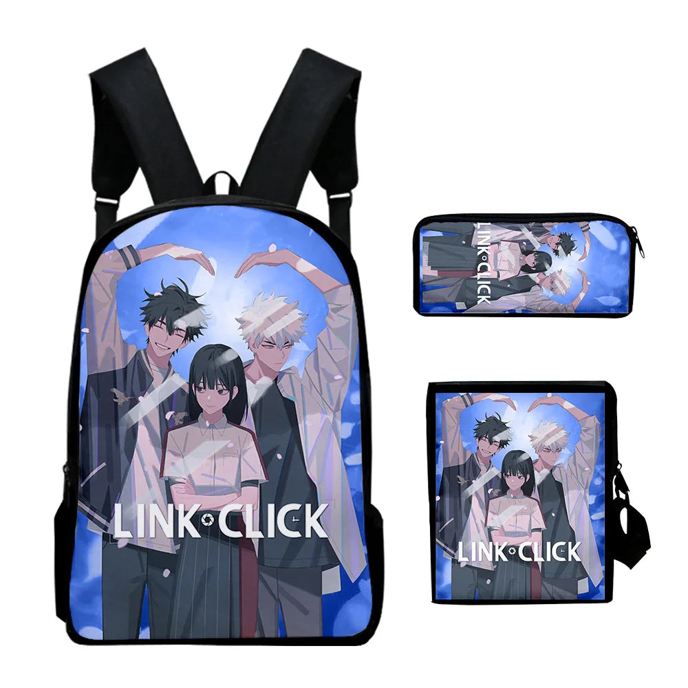 Anime 3D Print Backpack Set