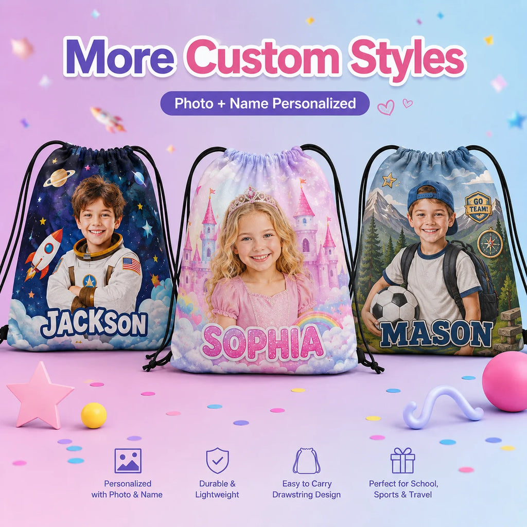 Personalized Kids Drawstring Backpack