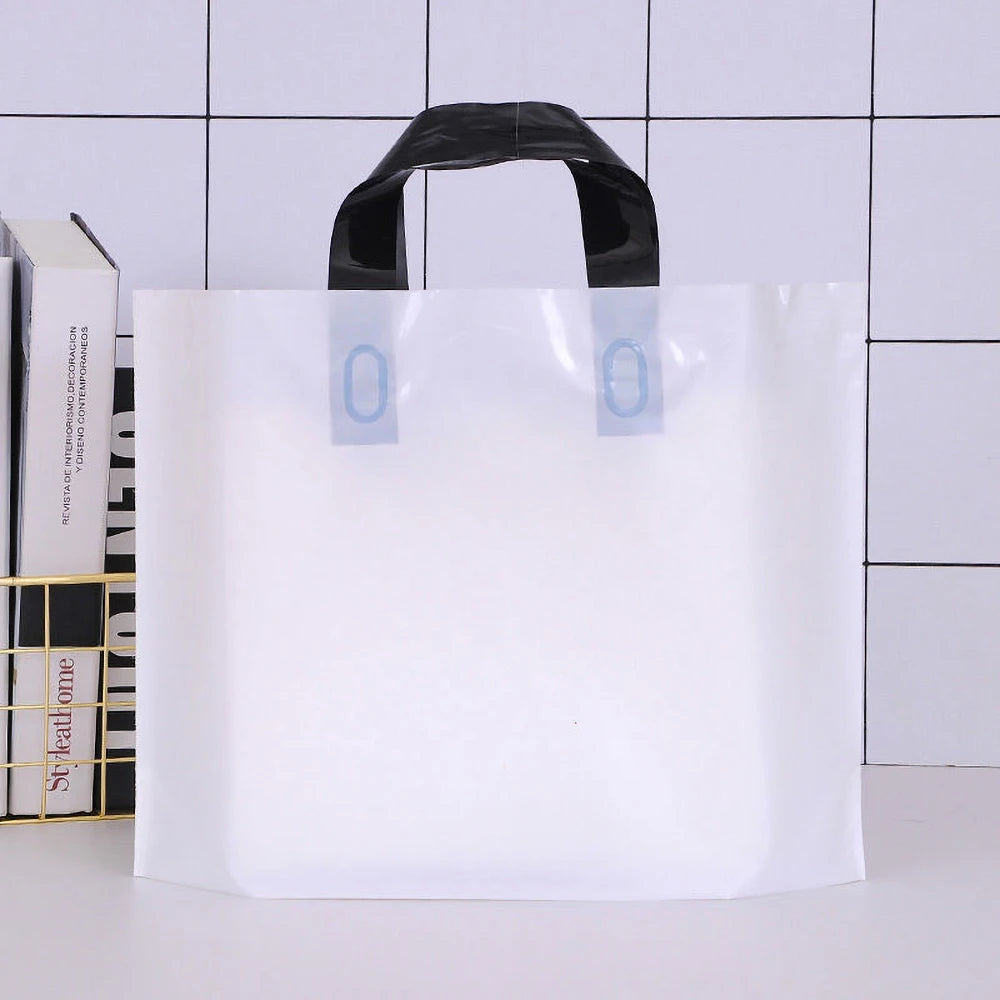 Custom Logo Shopping Bags – 100 Pack