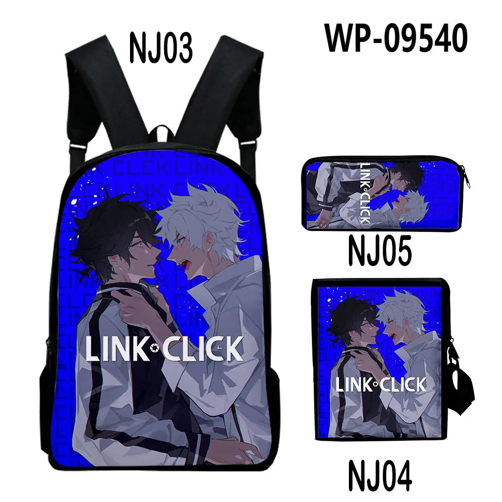 Anime 3D Print Backpack Set