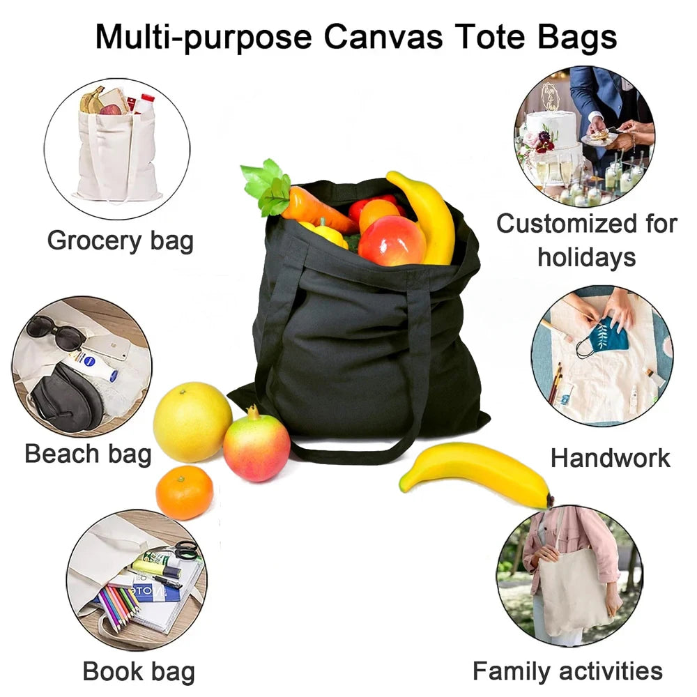 Custom Canvas Tote Bags – 10 Pack