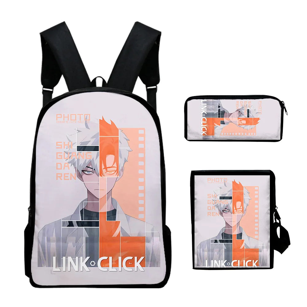 Anime 3D Print Backpack Set