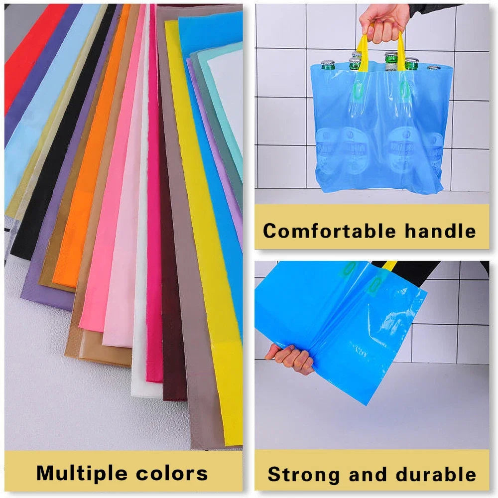 Custom Logo Shopping Bags – 100 Pack