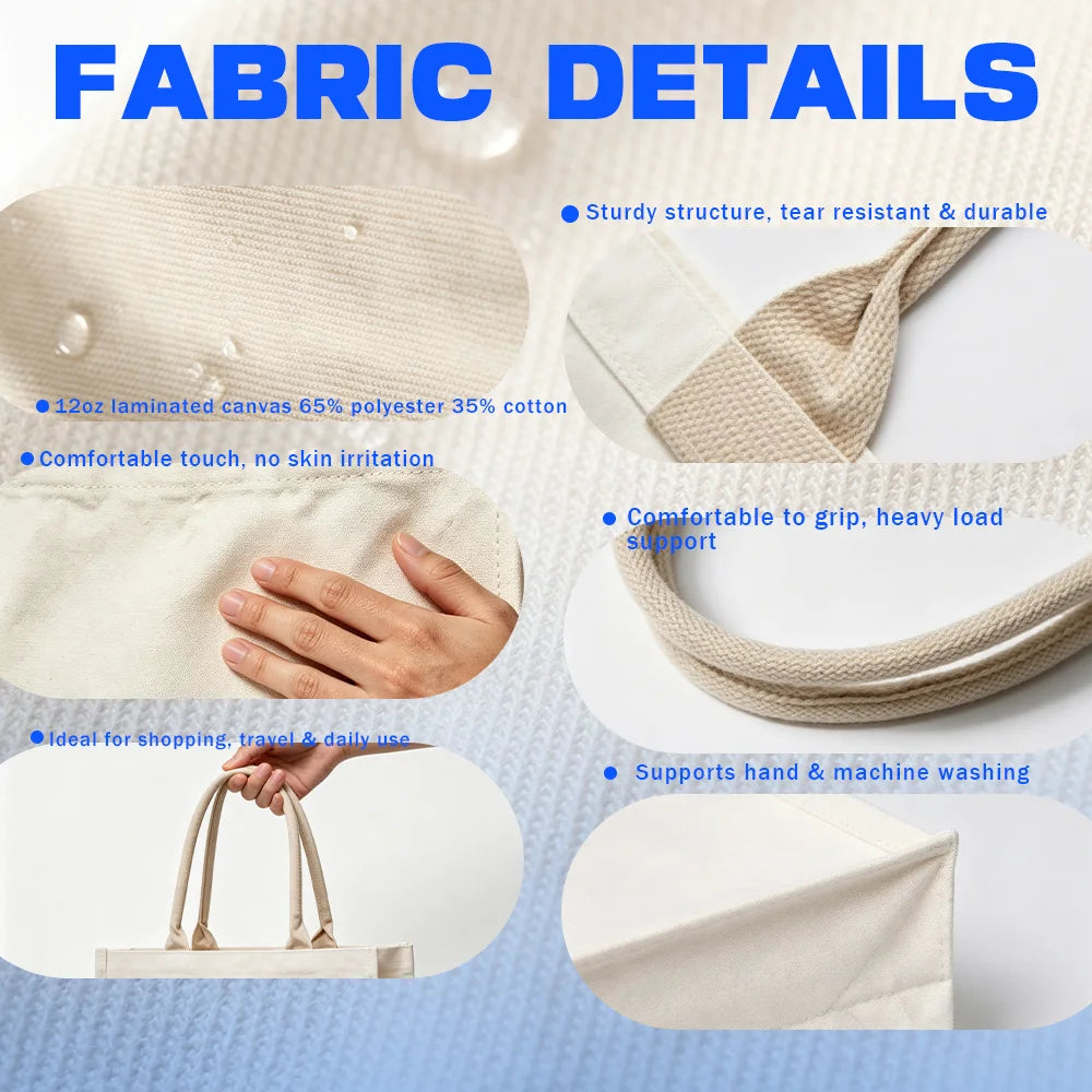 Custom 3D Print Canvas Tote Bag