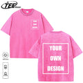 Custom Graphic Snow Wash Unisex T-Shirt