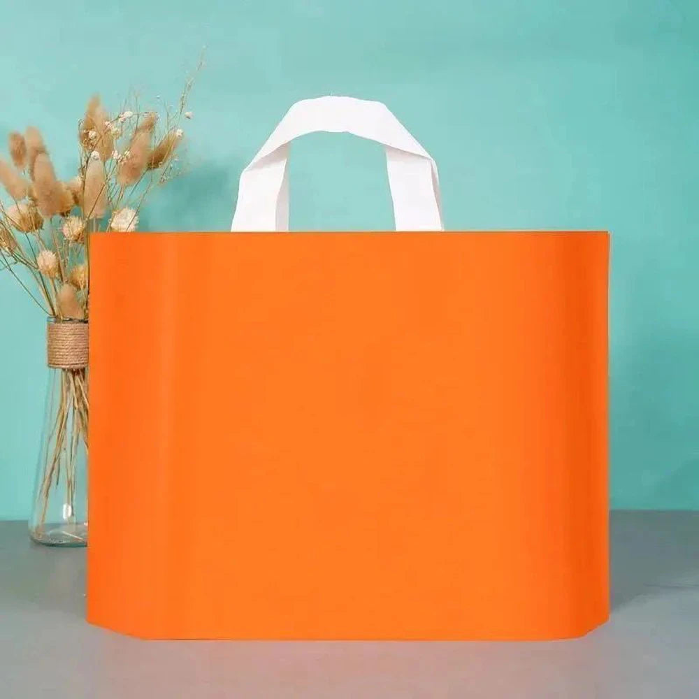 Custom Logo Shopping Bags – 100 Pack