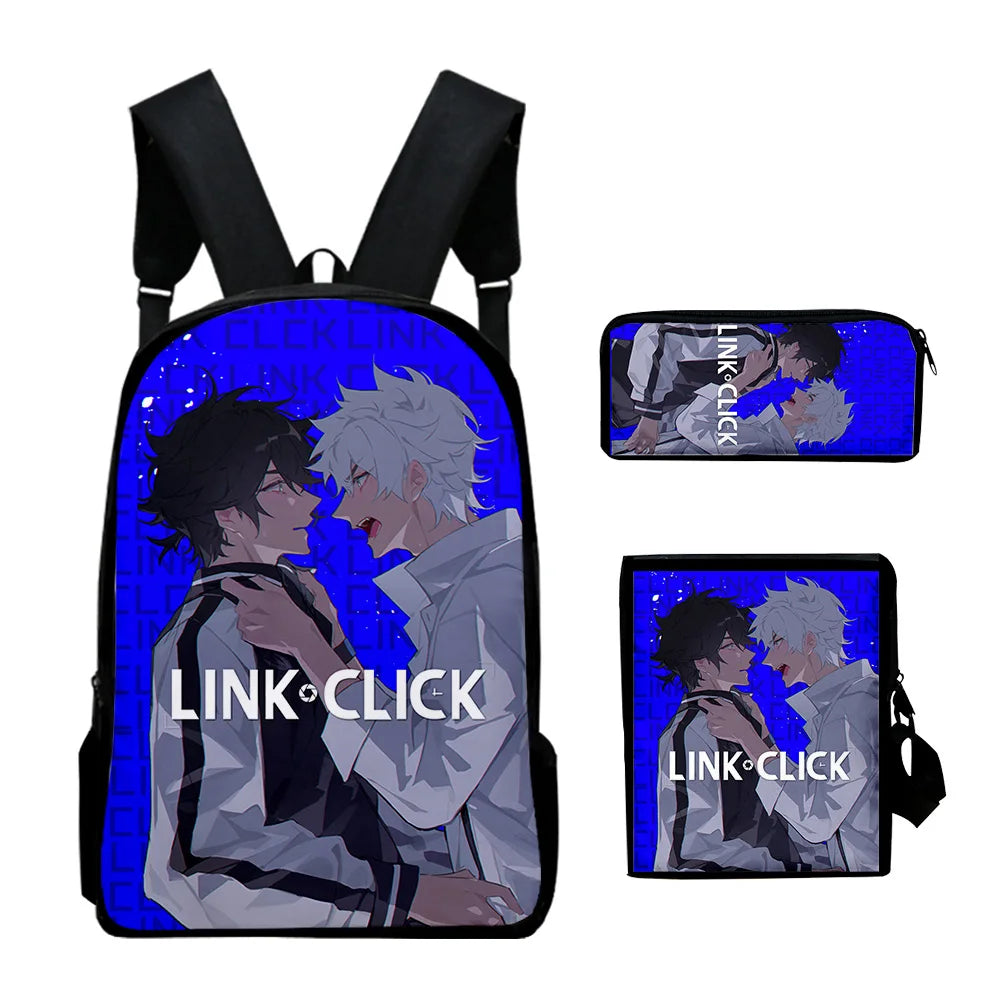 Anime 3D Print Backpack Set