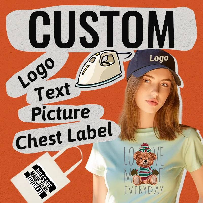 Custom Logo Iron-On Transfer Patches