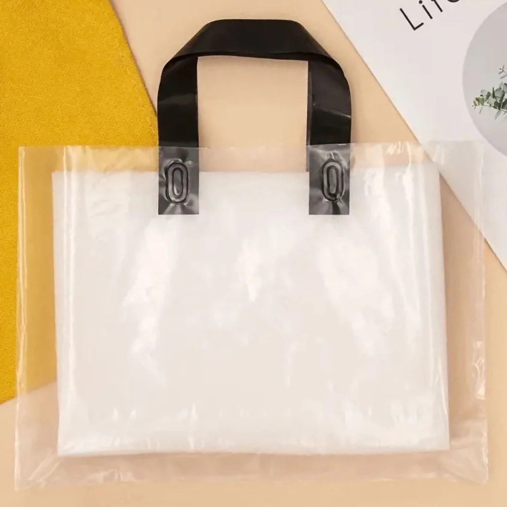 Custom Logo Shopping Bags – 100 Pack
