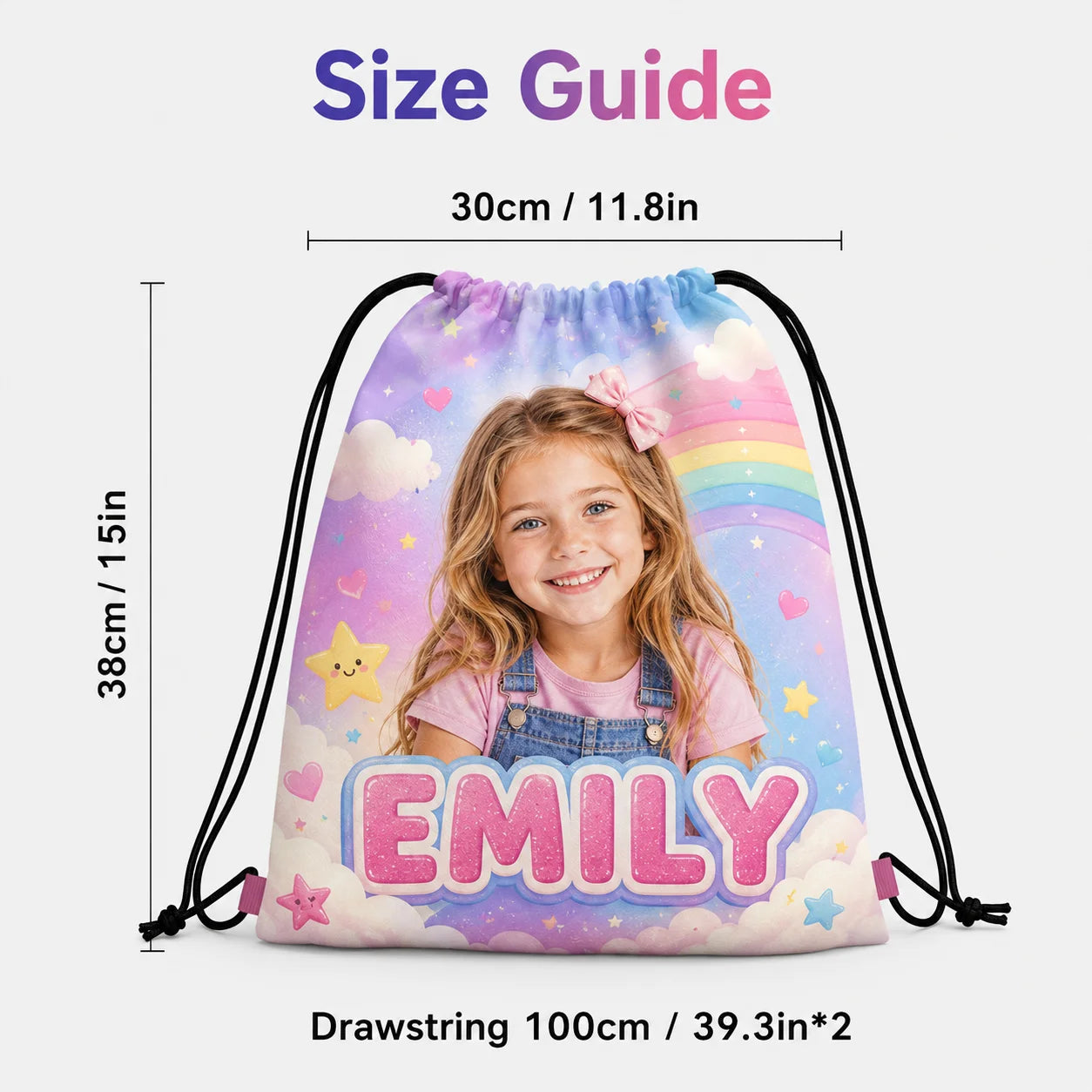 Personalized Kids Drawstring Backpack