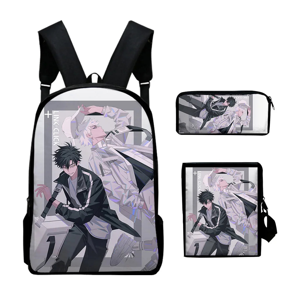 Anime 3D Print Backpack Set