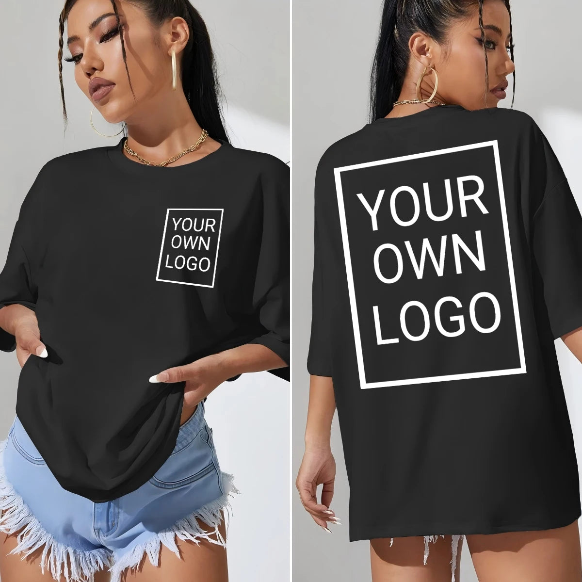 Custom Double-Sided Logo Women’s T-Shirt