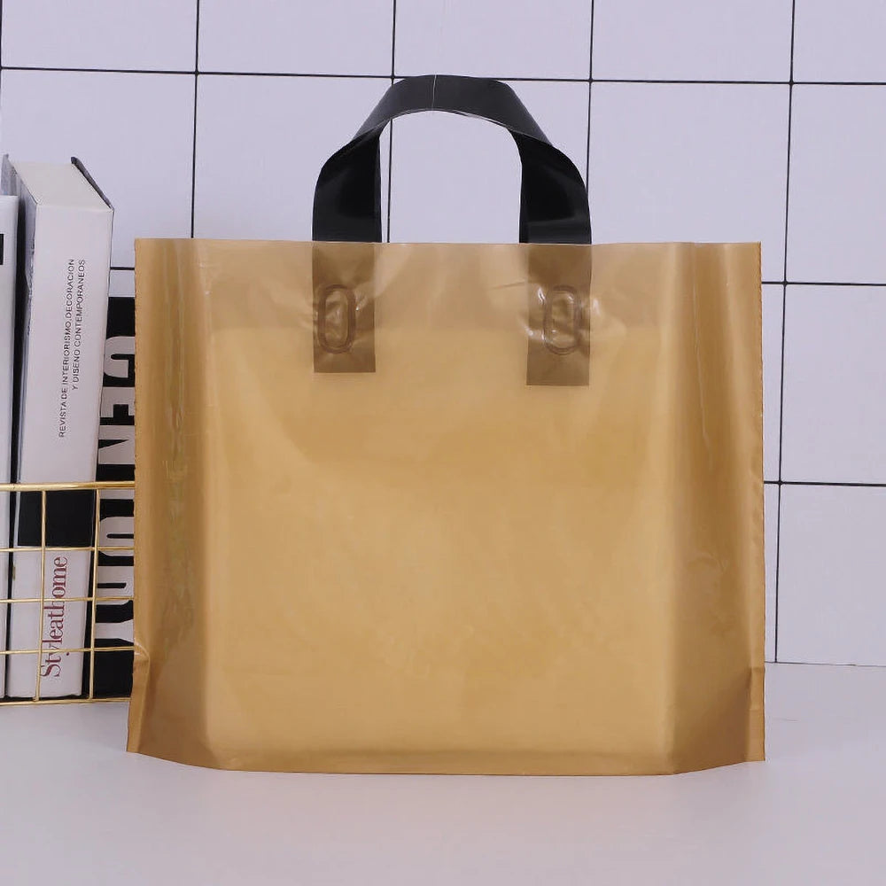 Custom Logo Shopping Bags – 100 Pack