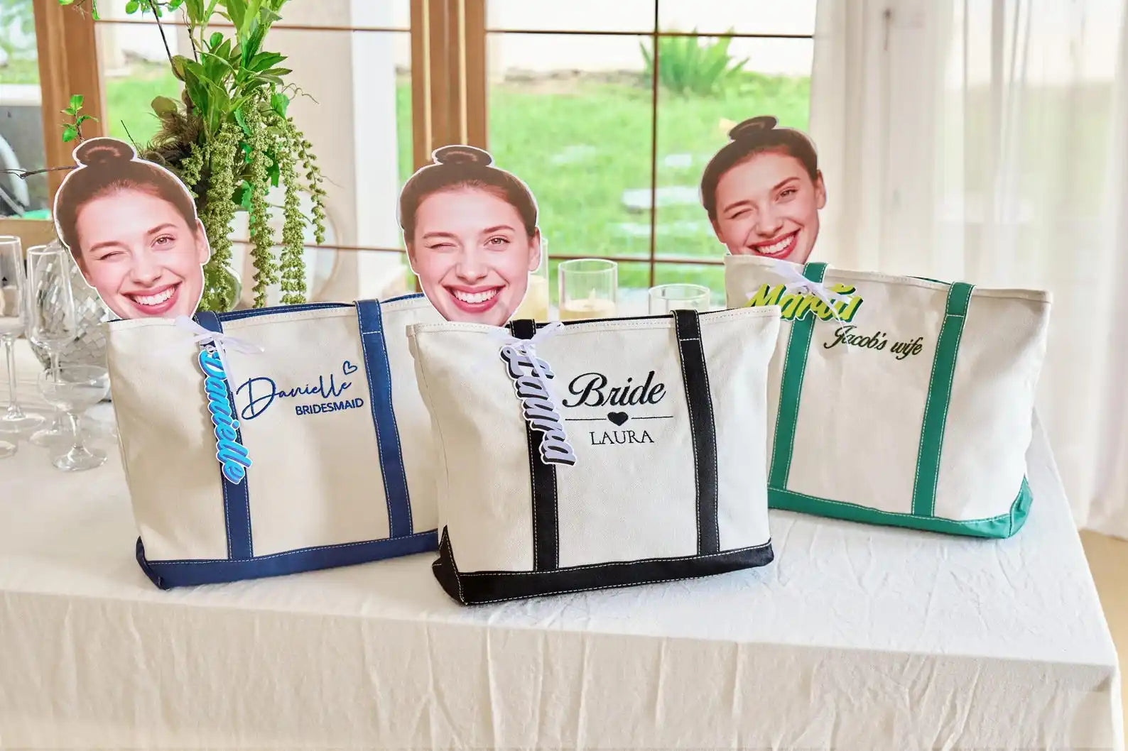 Personalized Photo & Text Tote Bag