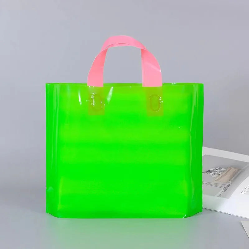 Custom Logo Shopping Bags – 100 Pack