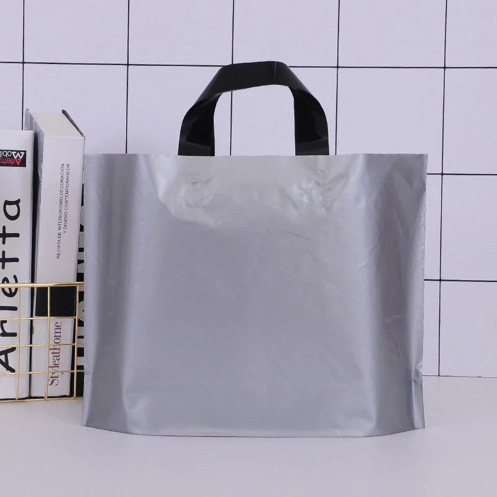 Custom Logo Shopping Bags – 100 Pack