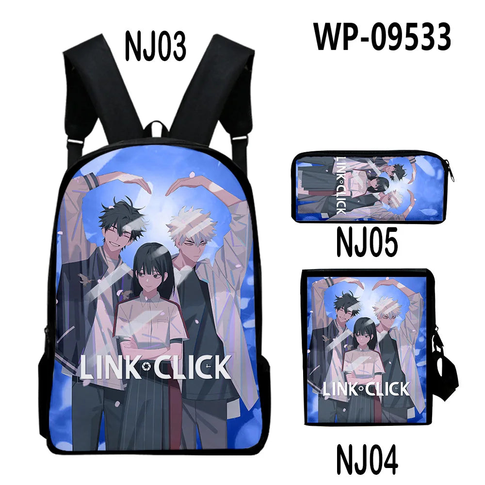 Anime 3D Print Backpack Set