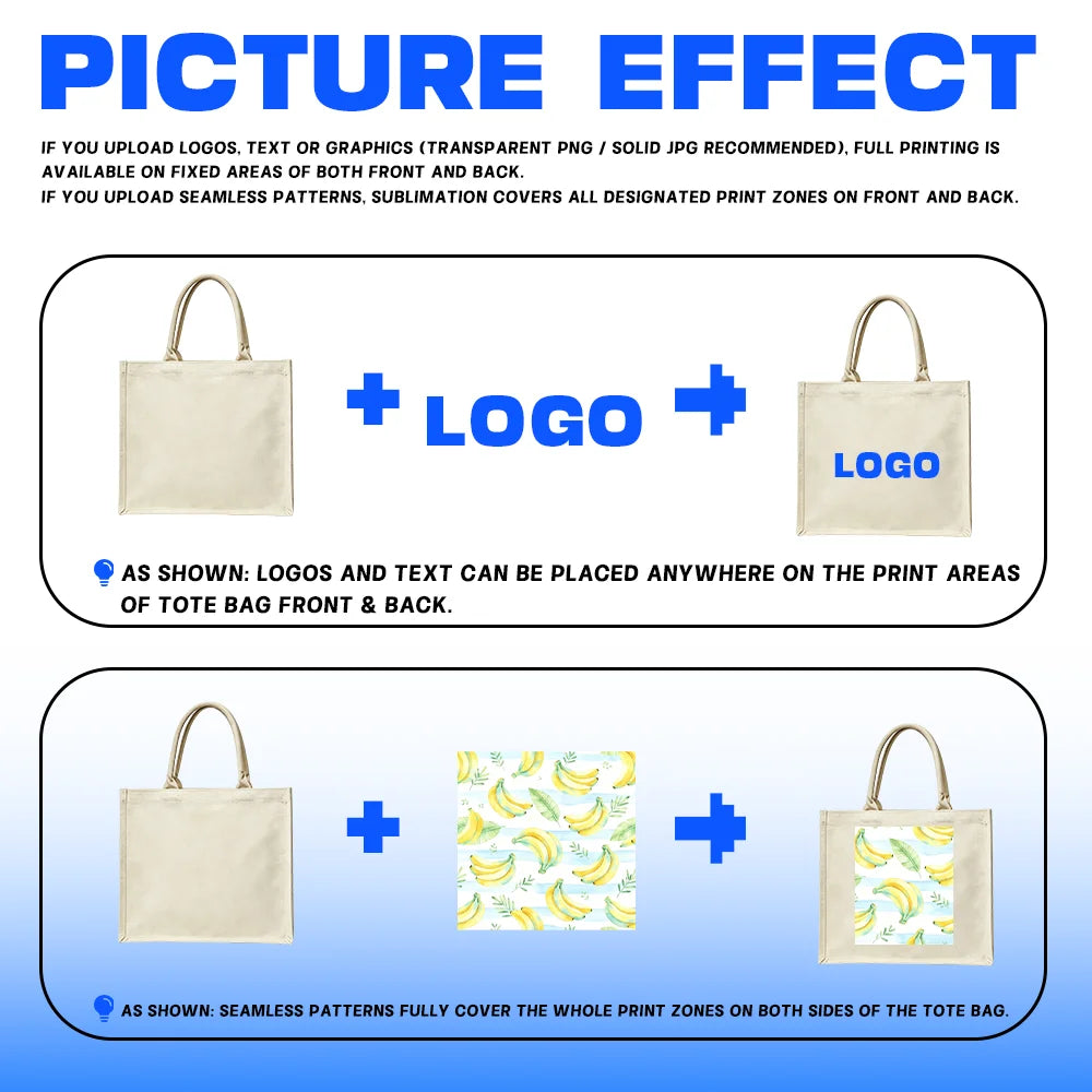 Custom 3D Print Canvas Tote Bag