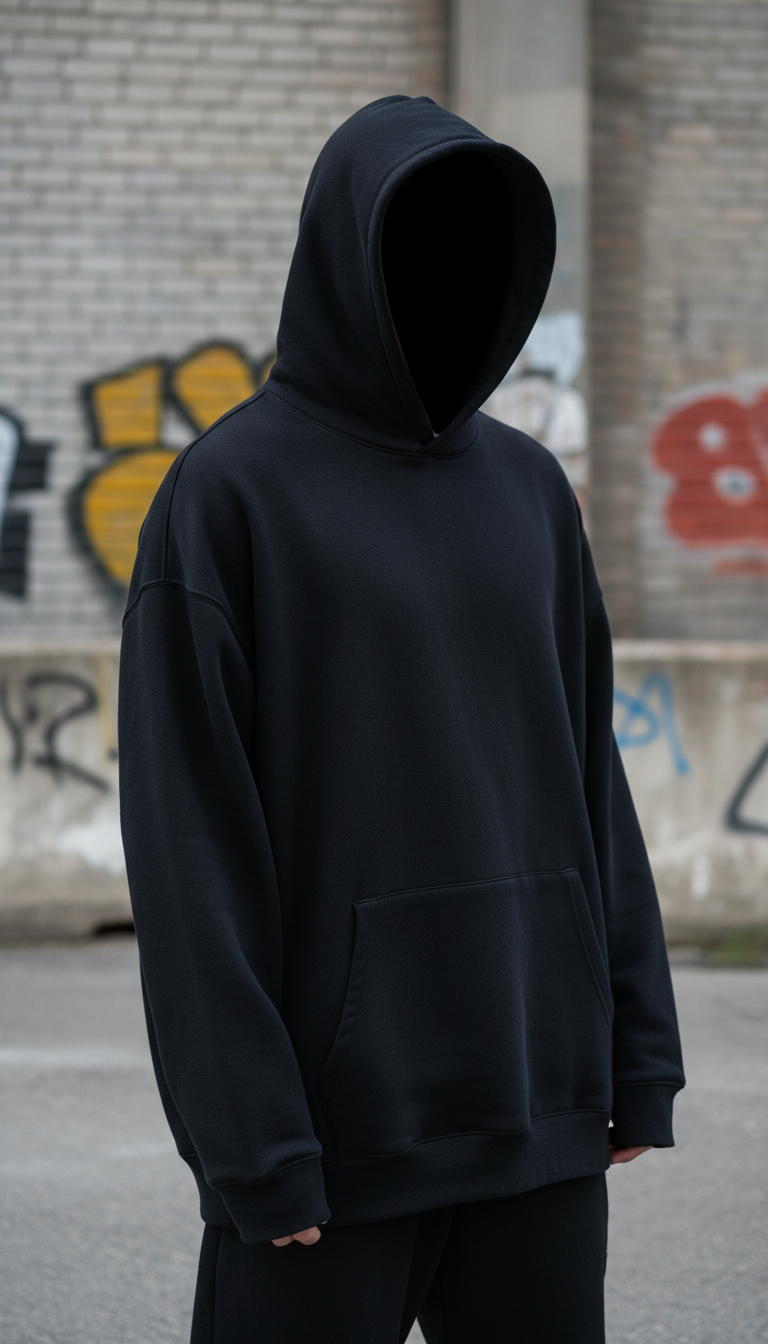 Sidewalk Black Oversized Sweatshirt