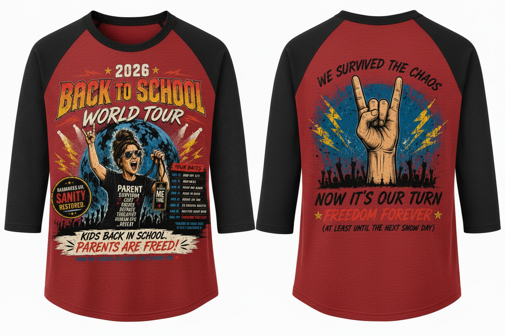 Raglan baseball tee mockup - black and red