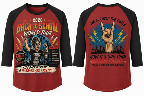 Raglan baseball tee mockup - black and red